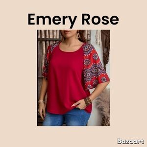 Emery Rose Women’s Flare Sleeve Blouse Size 3XL